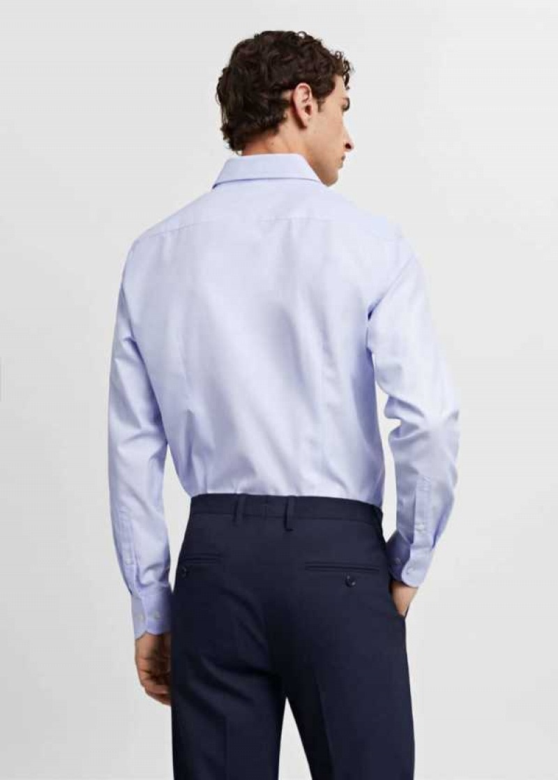 Mango Slim-fit Twill Pinstripe Suit Shirt | MNG-22253