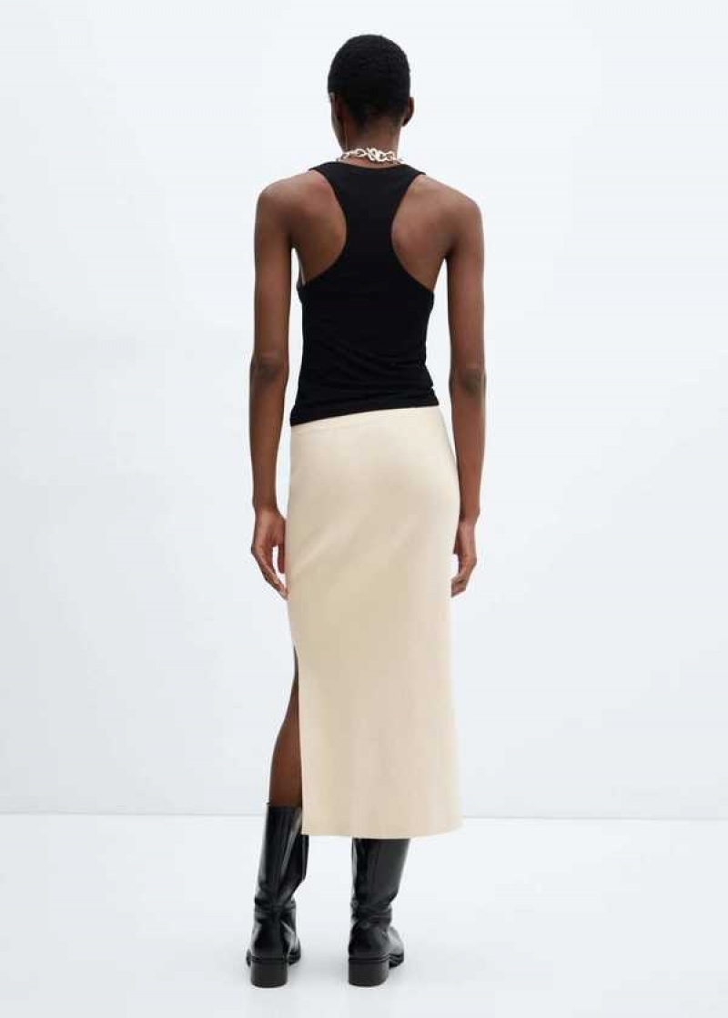 Mango Slit Pletené Skirt | MNG-24241