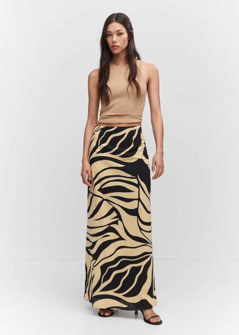 Mango Slit Printed Long Skirt | MNG-24062