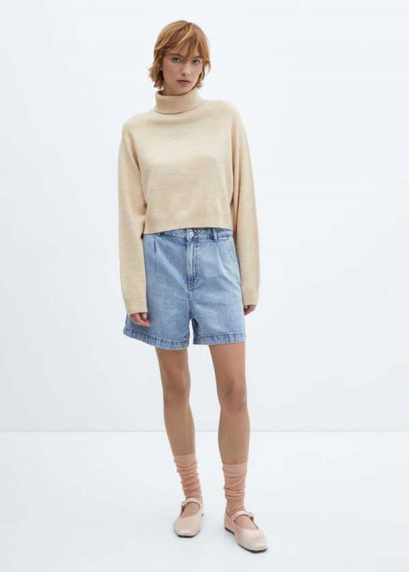 Mango Slouchy Denim Shorts | MNG-23972