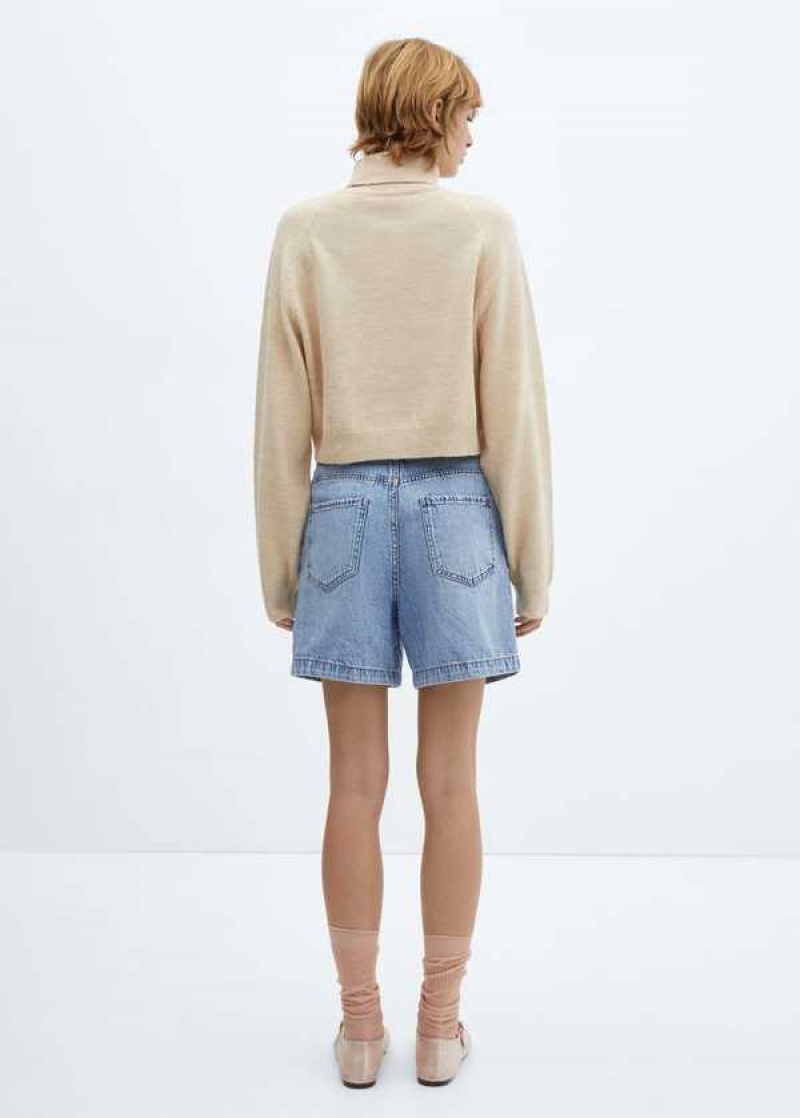 Mango Slouchy Denim Shorts | MNG-23972