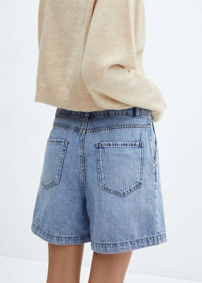 Mango Slouchy Denim Shorts | MNG-23972