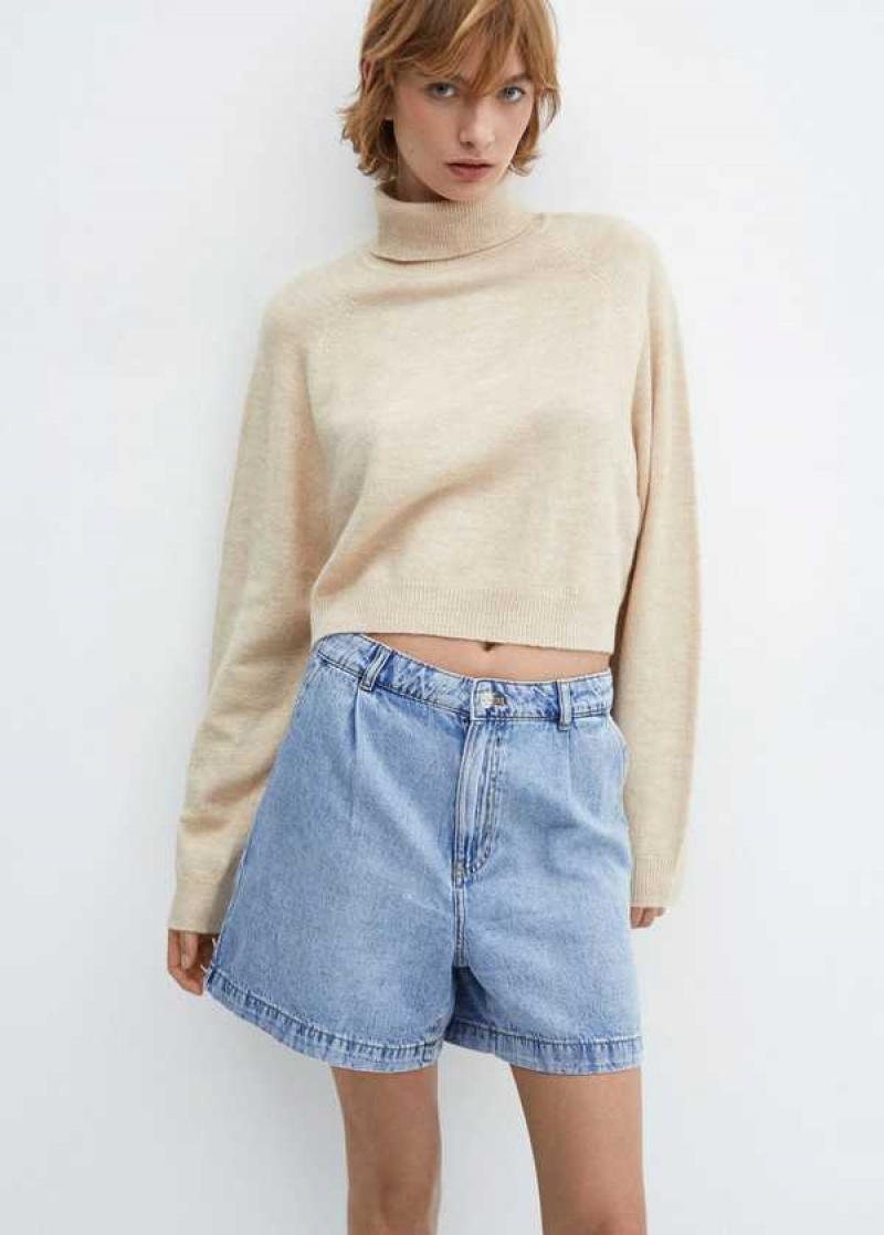 Mango Slouchy Denim Shorts | MNG-23972