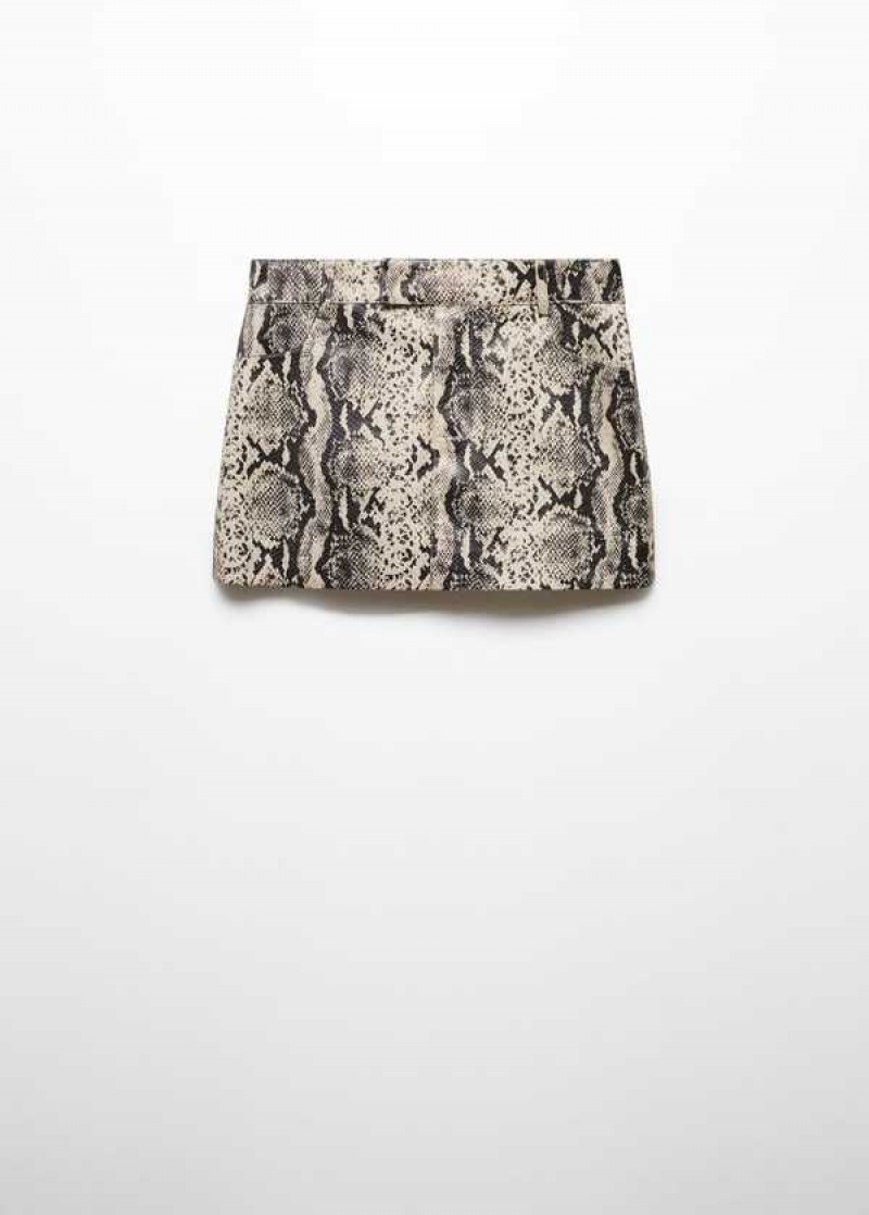 Mango Snake Print Miniskirt | MNG-24265