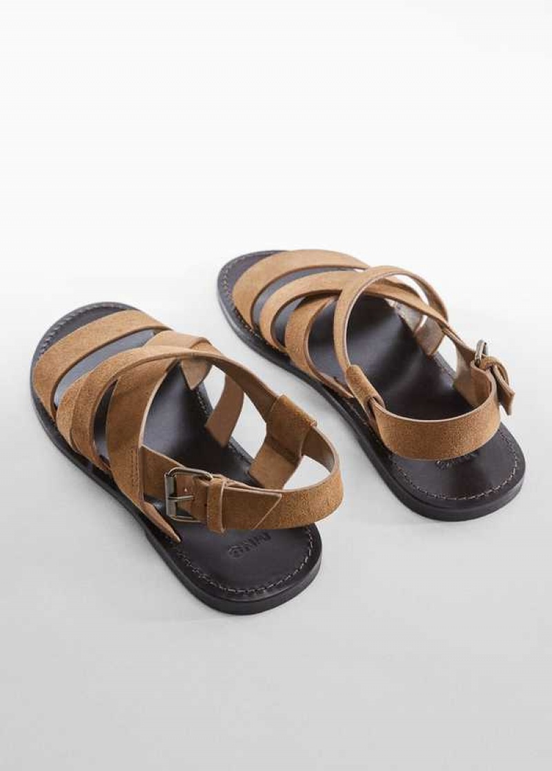 Mango Split Semišové Sandal With Straps | MNG-21310