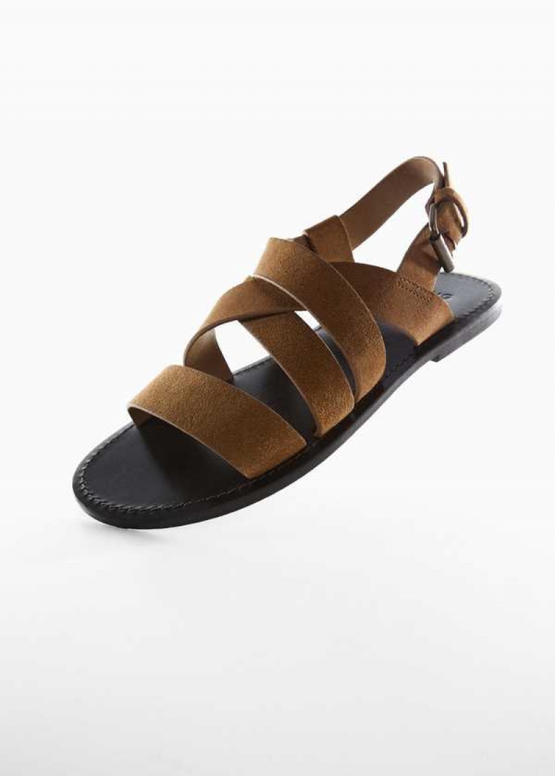 Mango Split Semišové Sandal With Straps | MNG-21310