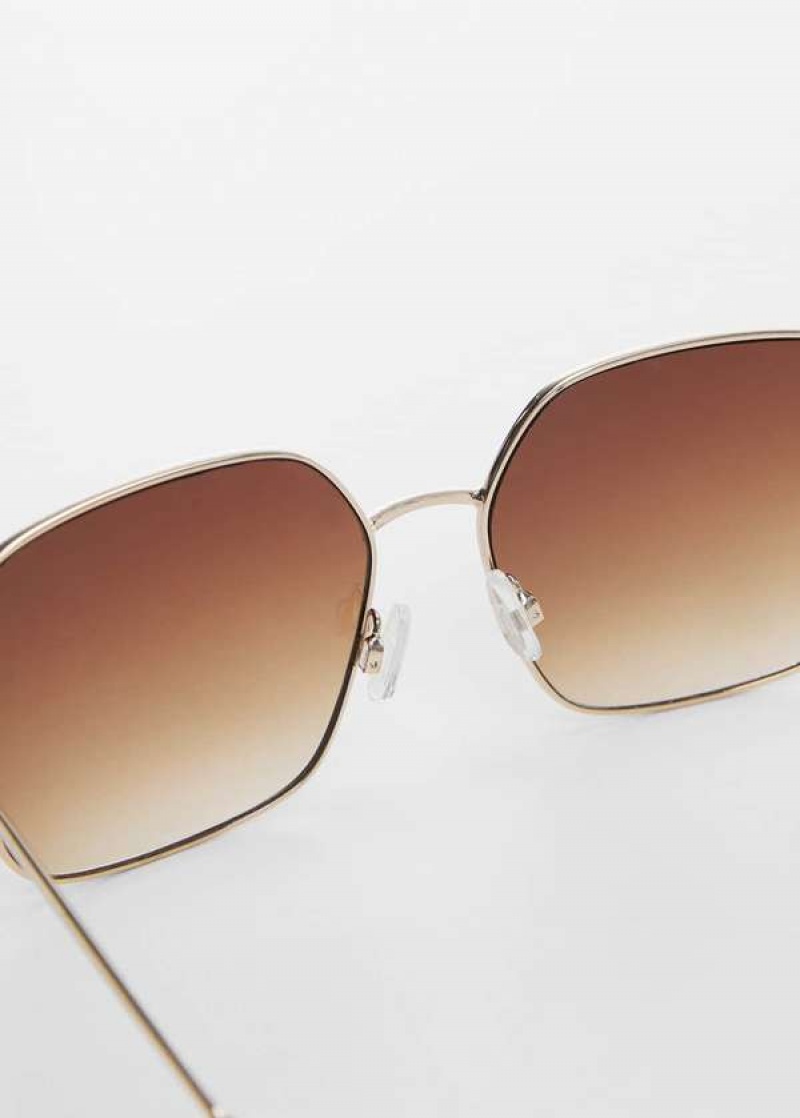 Mango Square Metallic Frame Sunglasses | MNG-22749