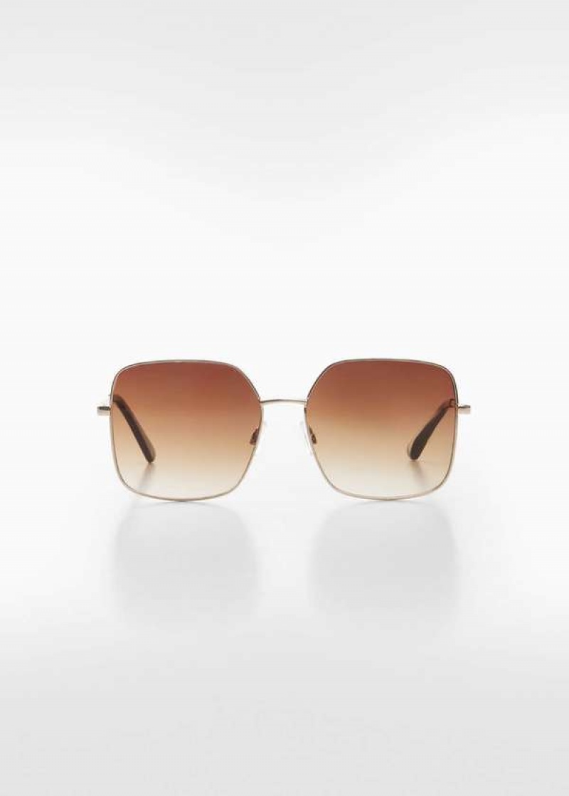 Mango Square Metallic Frame Sunglasses | MNG-22749