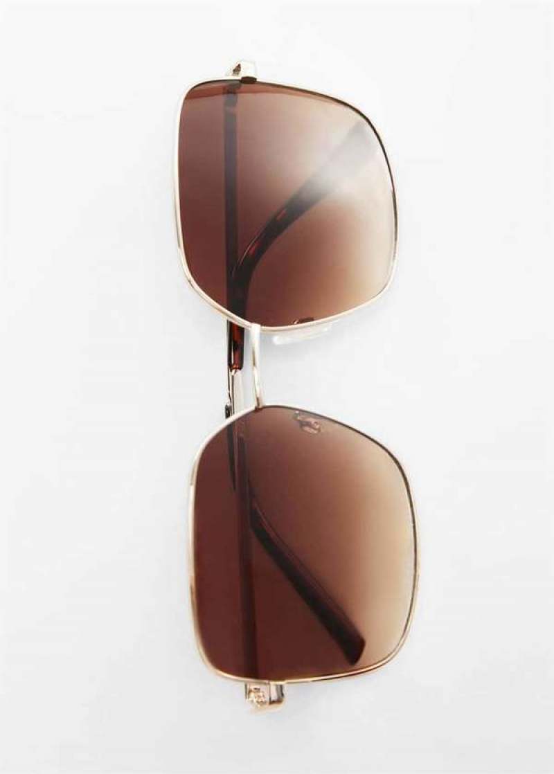 Mango Square Metallic Frame Sunglasses | MNG-22749