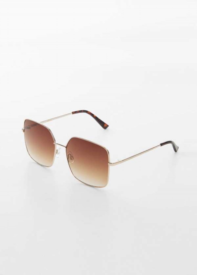 Mango Square Metallic Frame Sunglasses | MNG-22749