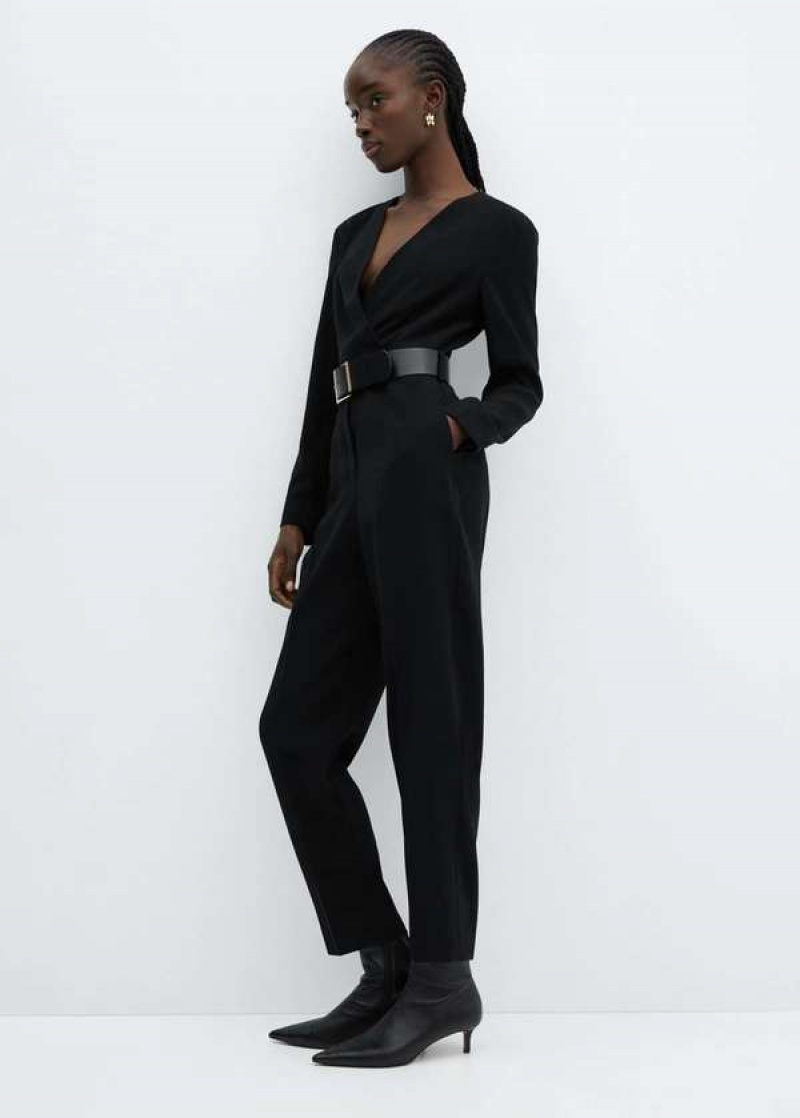 Mango Strapless Denim Jumpsuit | MNG-25774