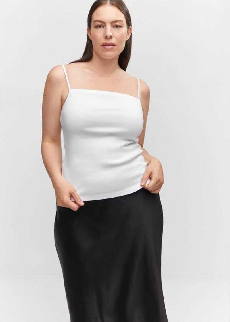 Mango Strapless Rovný-neck Top | MNG-24773