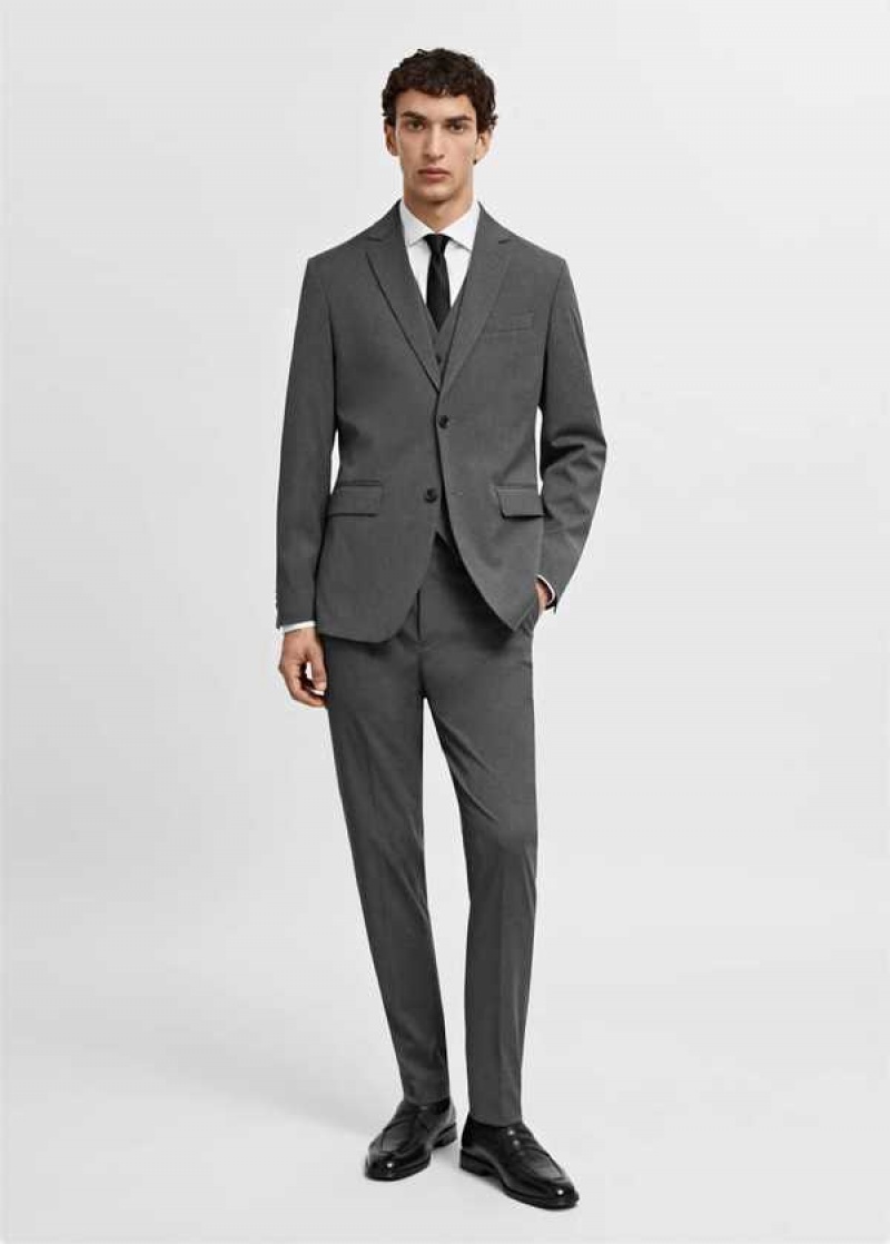 Mango Stretch Fabric Slim-fit Suit Pants | MNG-22543