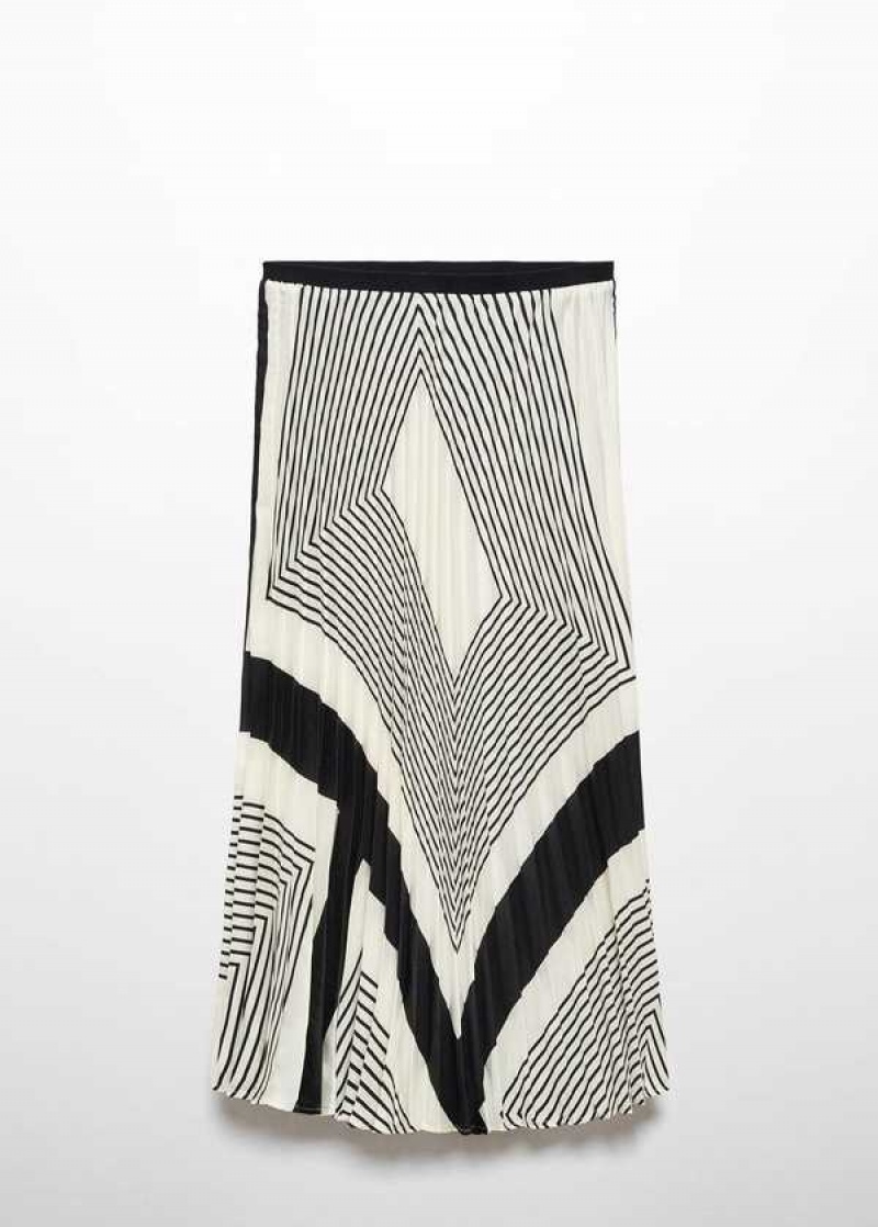 Mango Stripes Plisovaný Skirt | MNG-24205