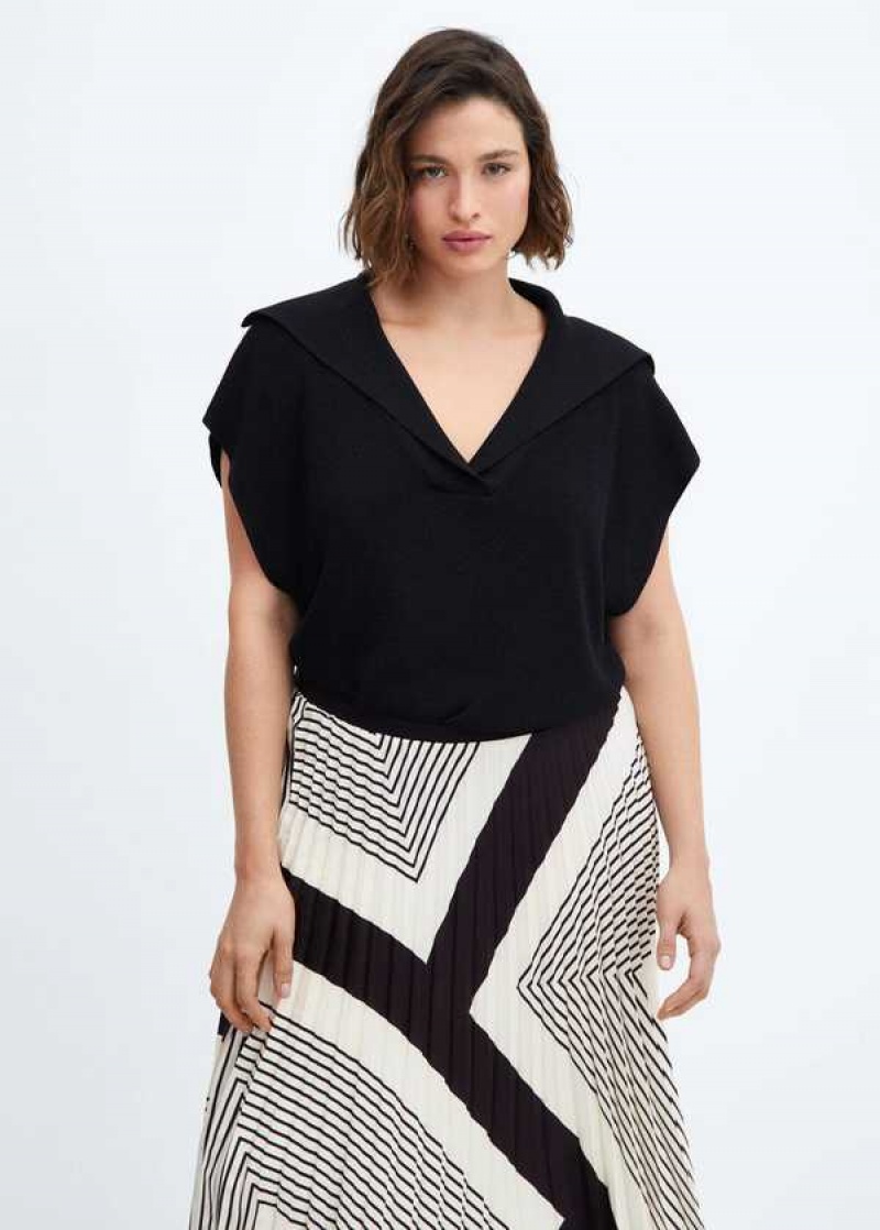 Mango Stripes Plisovaný Skirt | MNG-24205