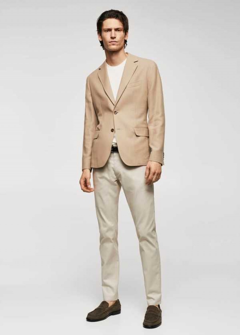 Mango Structured Slim Fit Bavlněné Blazer | MNG-21385