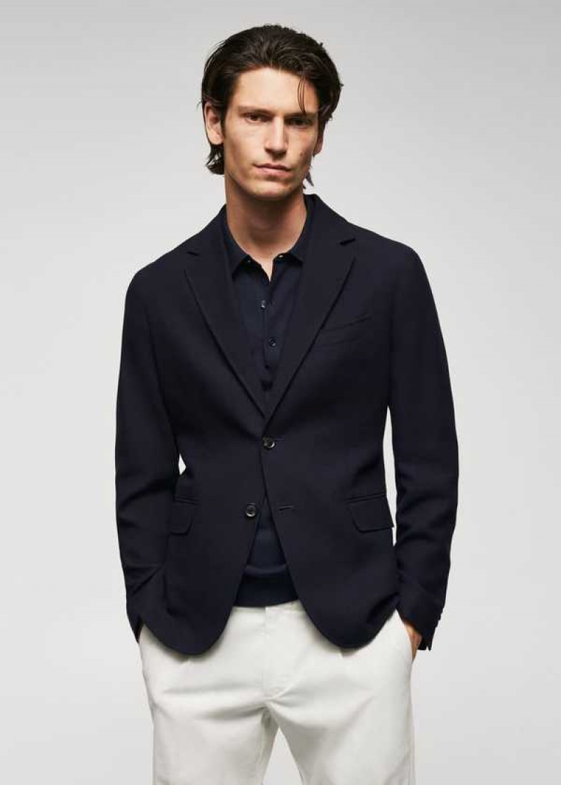 Mango Structured Slim Fit Bavlněné Blazer | MNG-21372