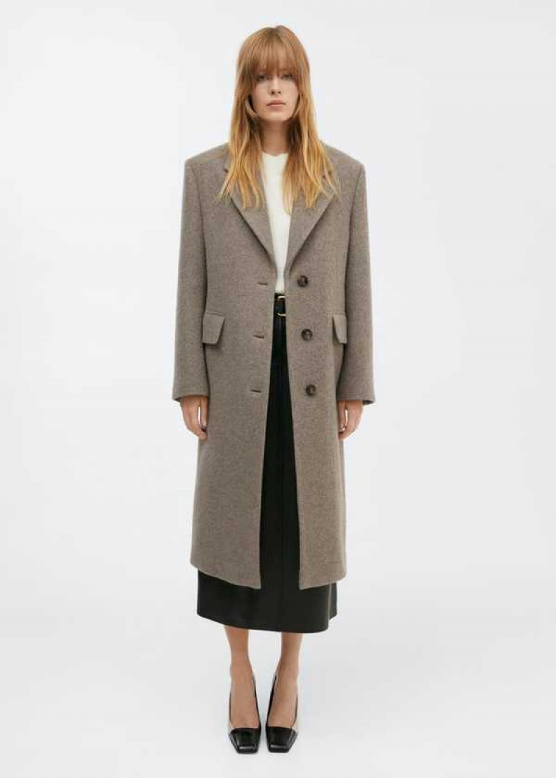 Mango Structured Vlna Coat | MNG-26447