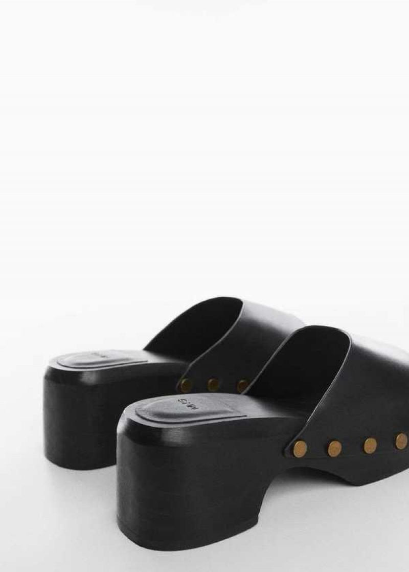 Mango Studded Læder Clog | MNG-23465