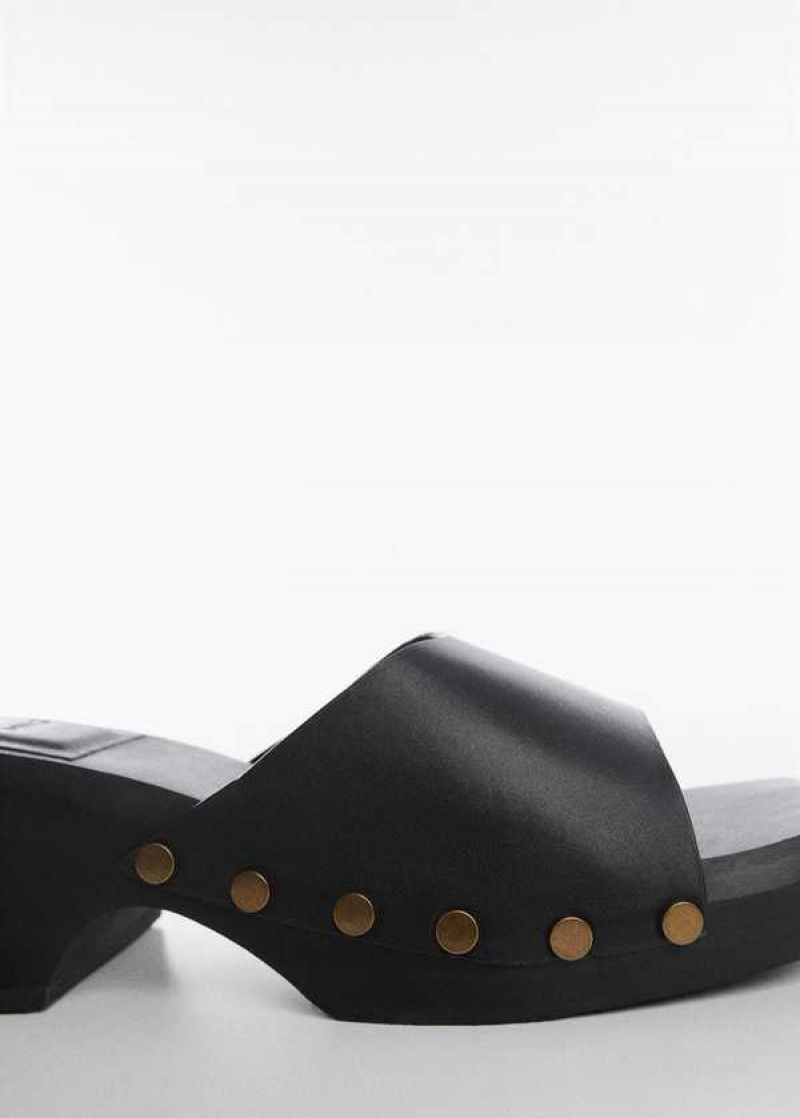 Mango Studded Læder Clog | MNG-23465