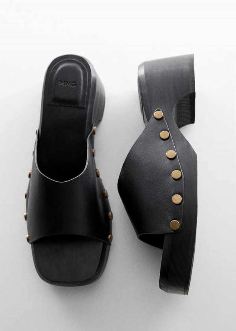 Mango Studded Læder Clog | MNG-23465