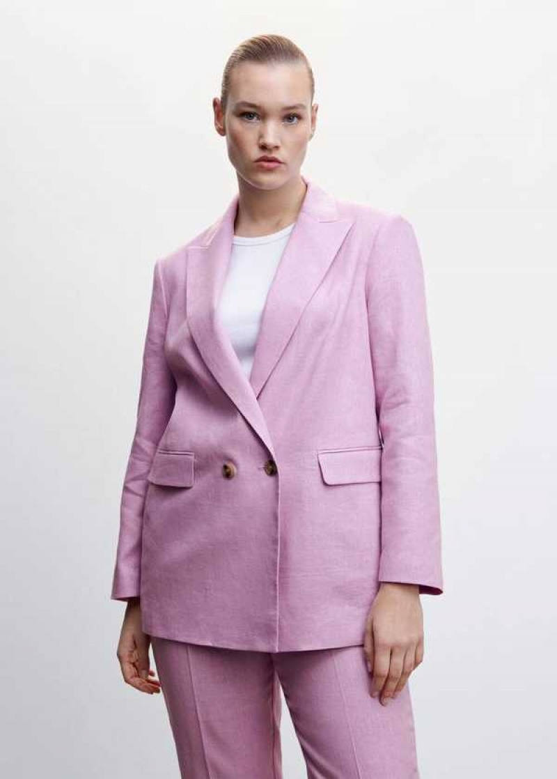 Mango Suit Blazer With Satin Details | MNG-26343