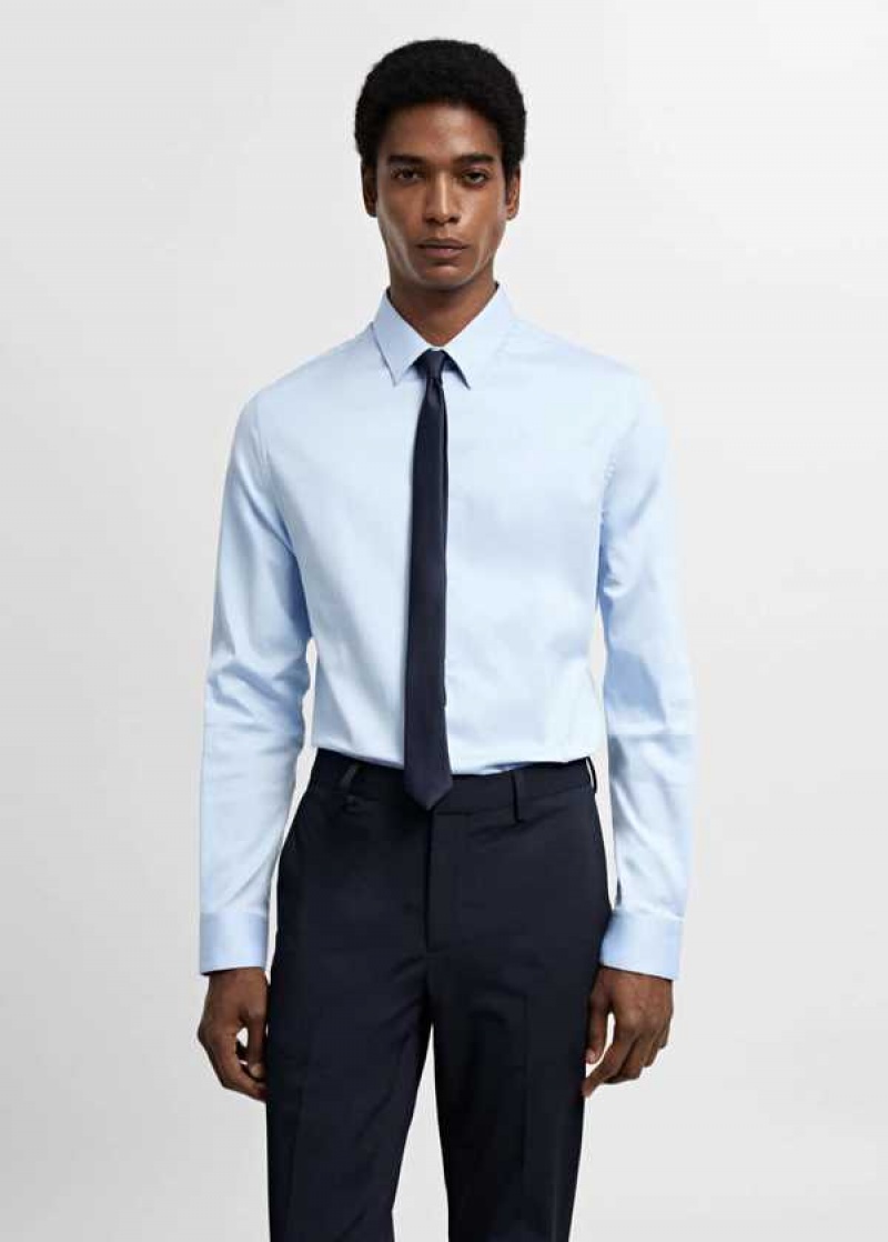 Mango Super Slim-fit Poplin Suit Shirt | MNG-22267