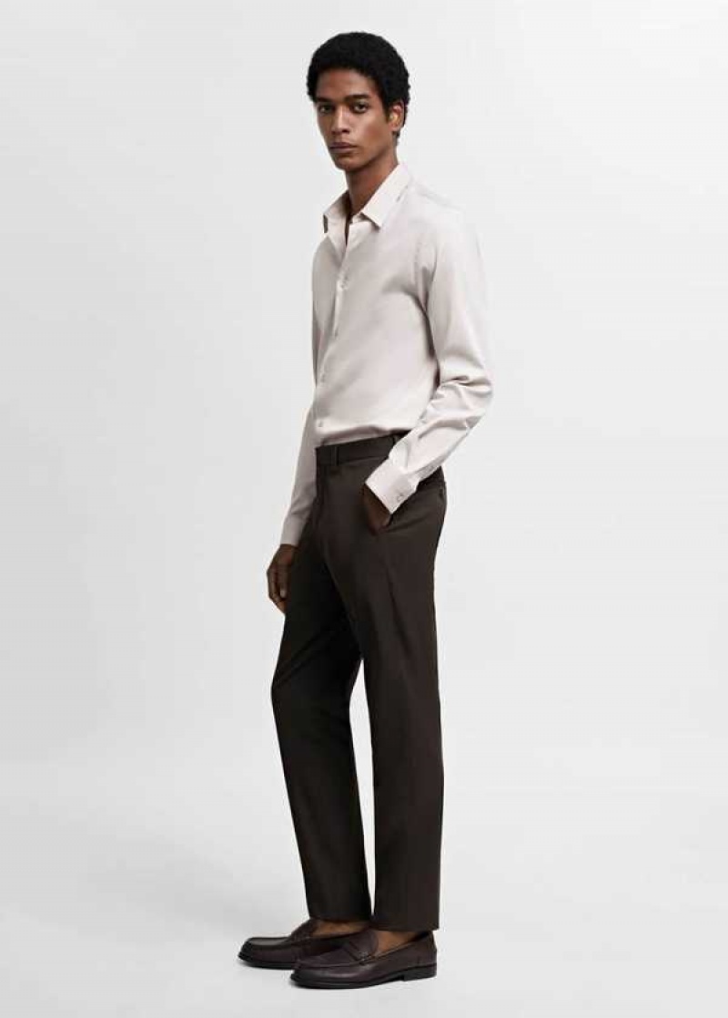 Mango Super Slim-fit Poplin Suit Shirt | MNG-22266