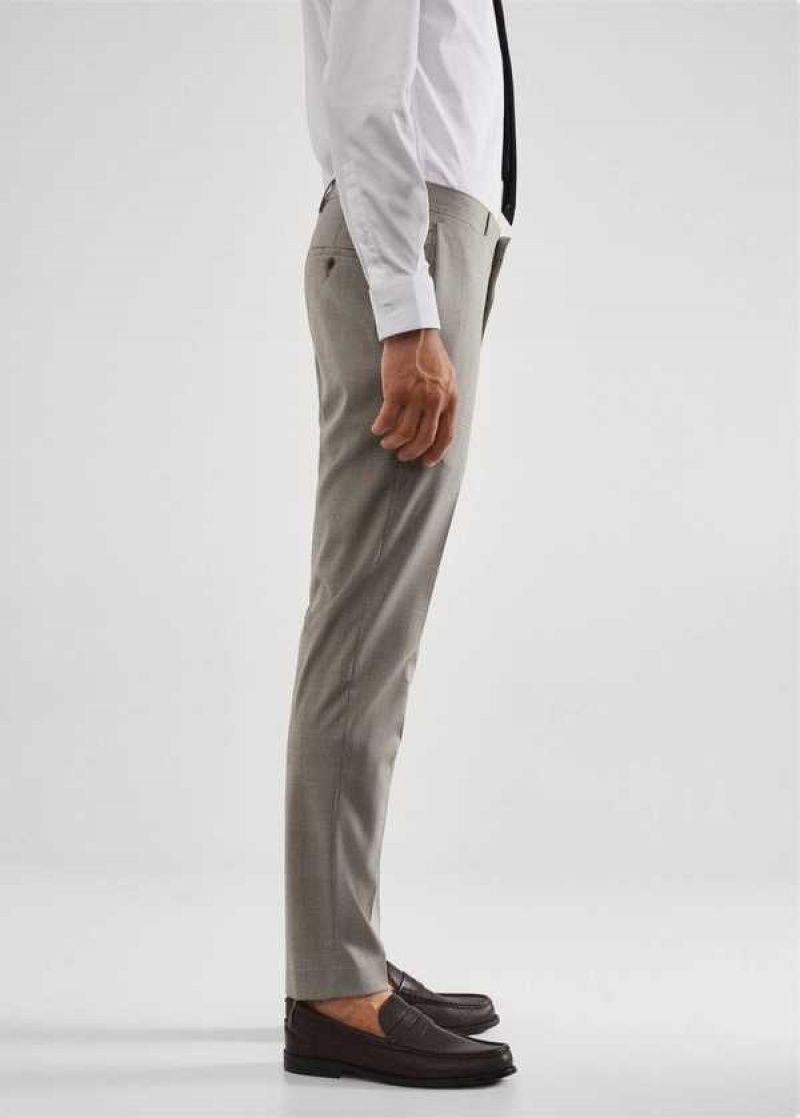 Mango Super Slim-fit Printed Suit Pants | MNG-22403