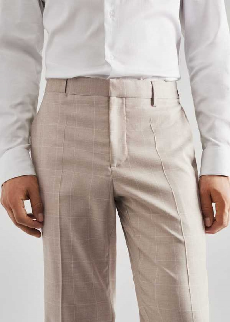 Mango Super Slim-fit Tailored Check Pants | MNG-22438