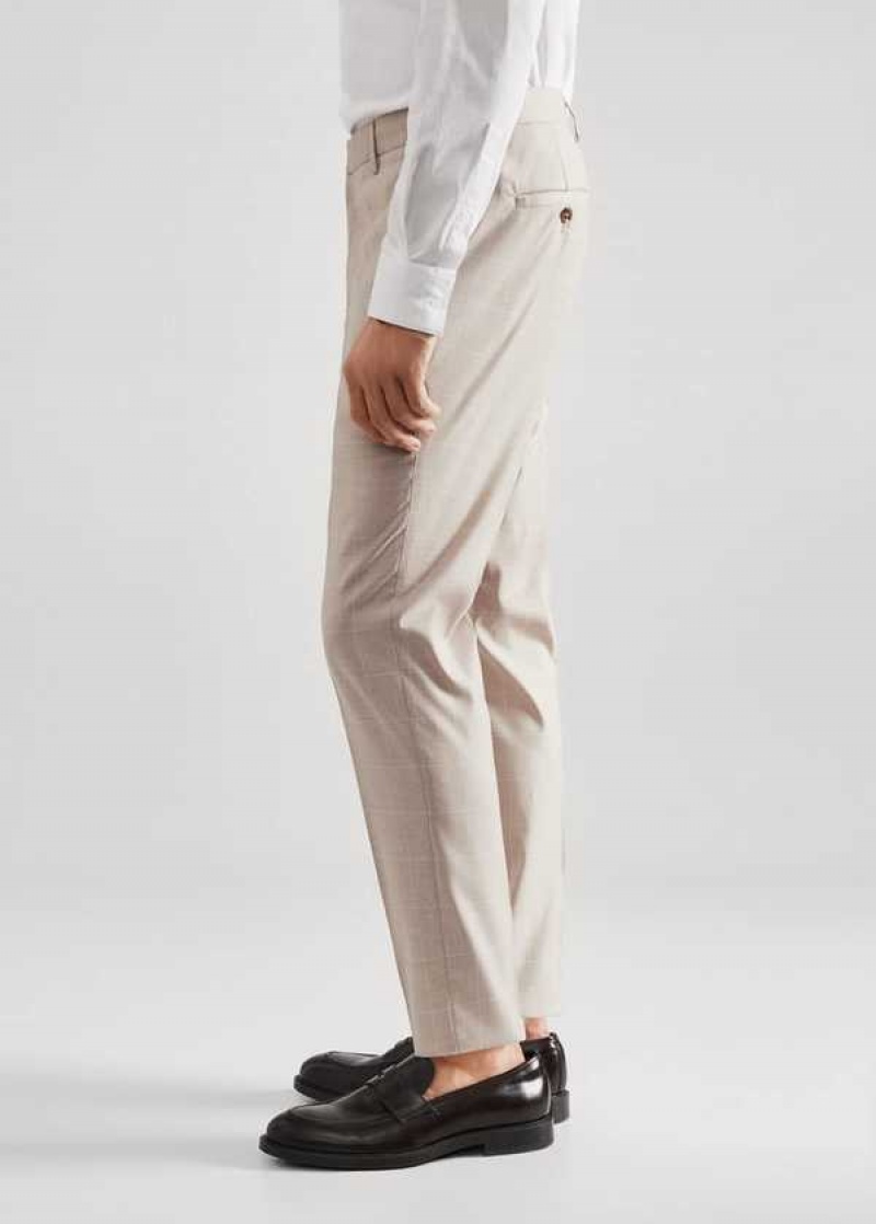 Mango Super Slim-fit Tailored Check Pants | MNG-22438