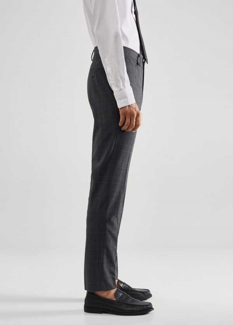 Mango Super Slim-fit Tailored Check Pants | MNG-22434