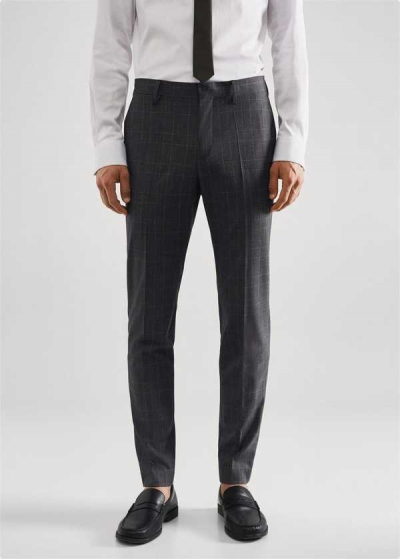 Mango Super Slim-fit Tailored Check Pants | MNG-22434