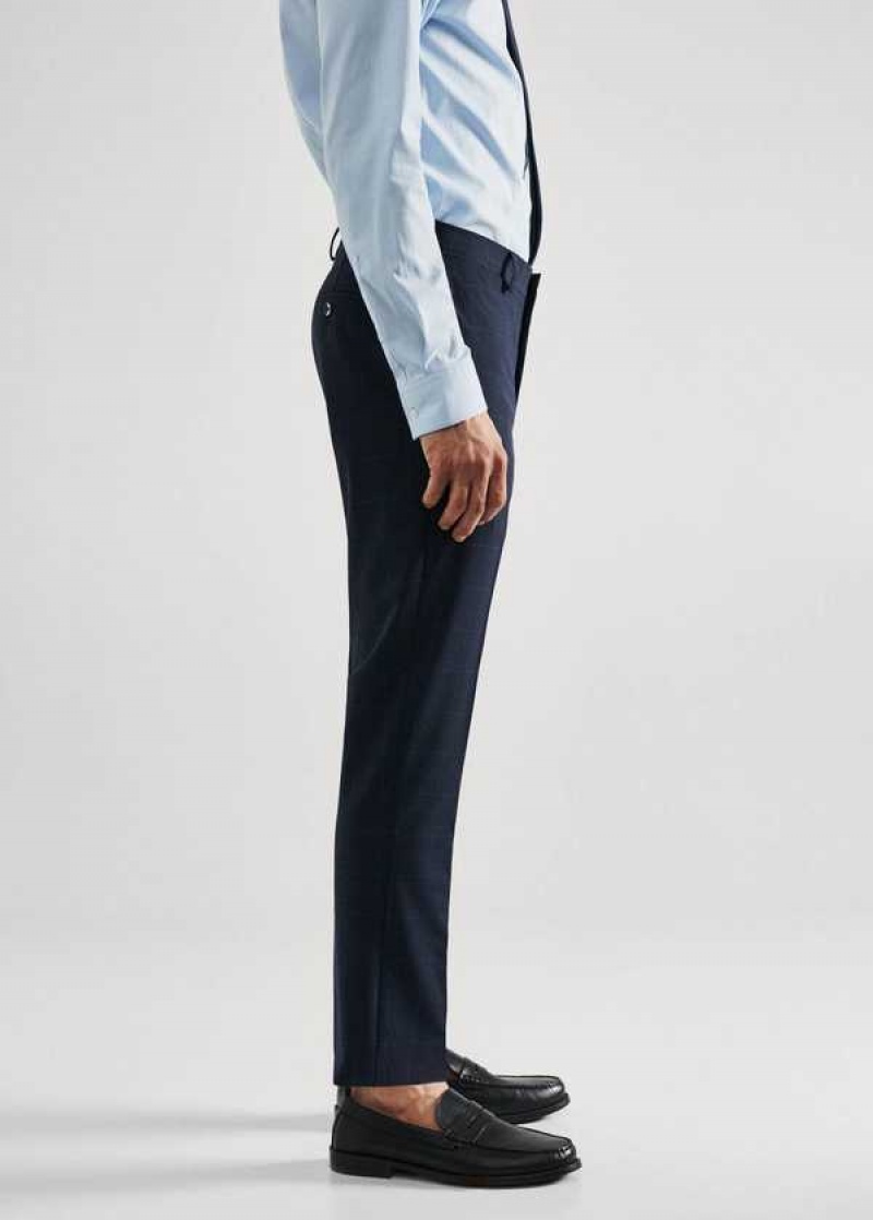 Mango Super Slim-fit Tailored Check Pants | MNG-22276