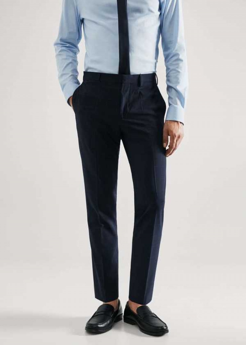 Mango Super Slim-fit Tailored Check Pants | MNG-22276