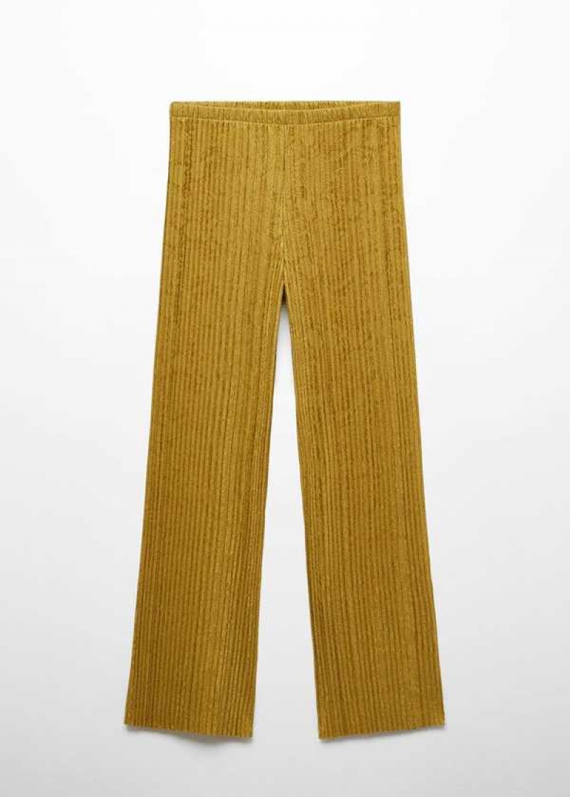 Mango Texture High-waist Pants | MNG-24428