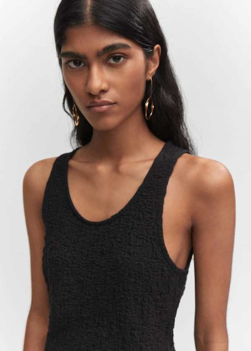 Mango Textured Bavlněné Top | MNG-24762