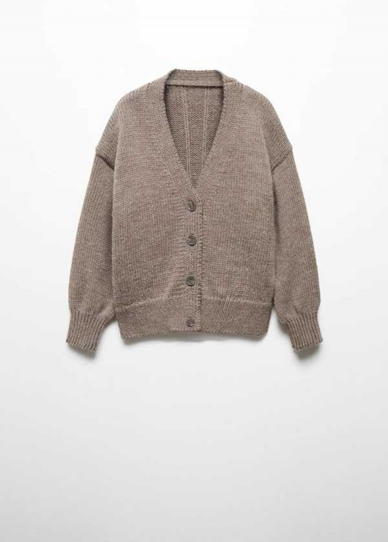 Mango Textured Button Cardigan | MNG-25649