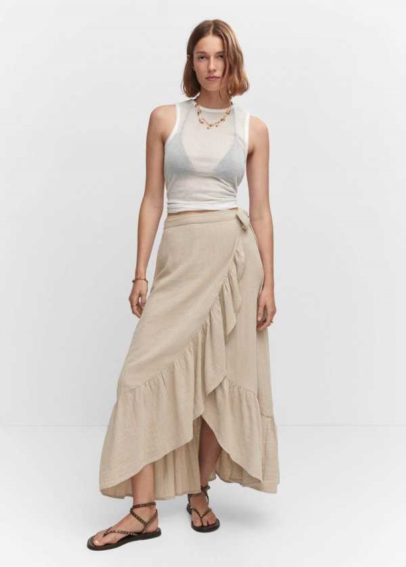 Mango Textured Criss-cross Skirt | MNG-24153