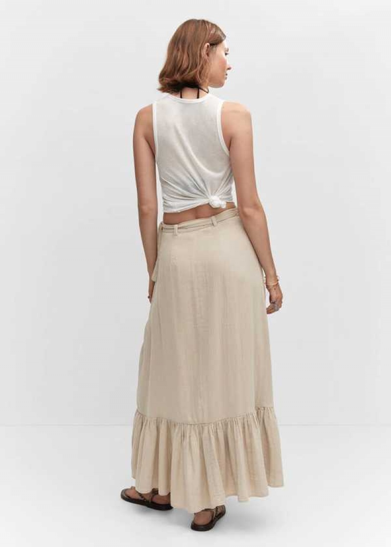 Mango Textured Criss-cross Skirt | MNG-24153