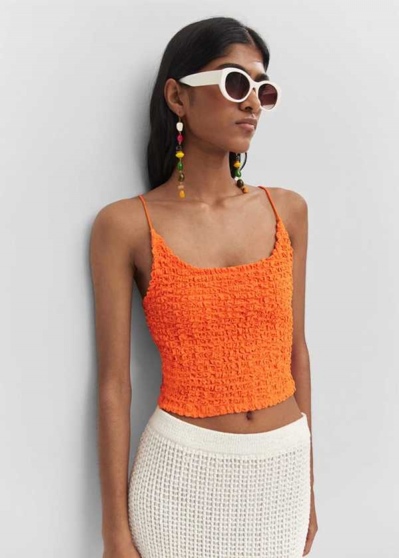 Mango Textured Crop Top | MNG-24800