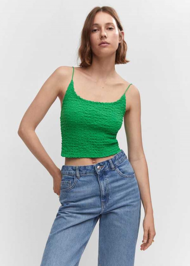 Mango Textured Crop Top | MNG-24808