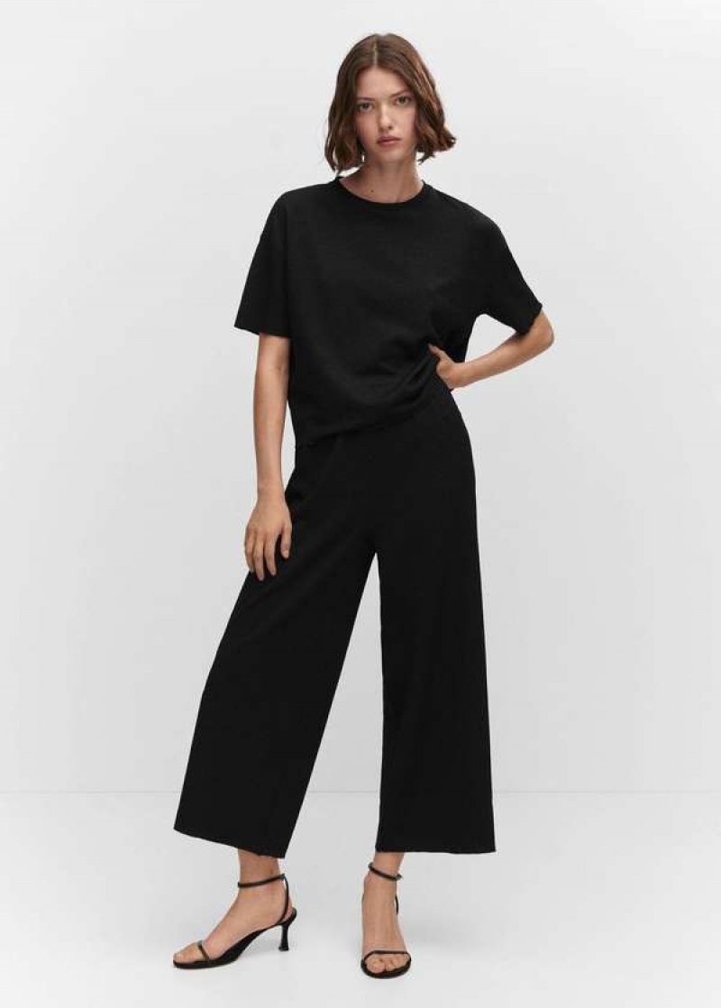 Mango Textured Culotte Pants | MNG-24463