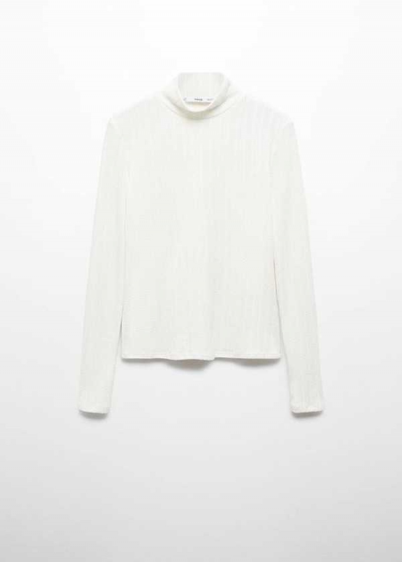 Mango Textured Knit T-shirt | MNG-25125