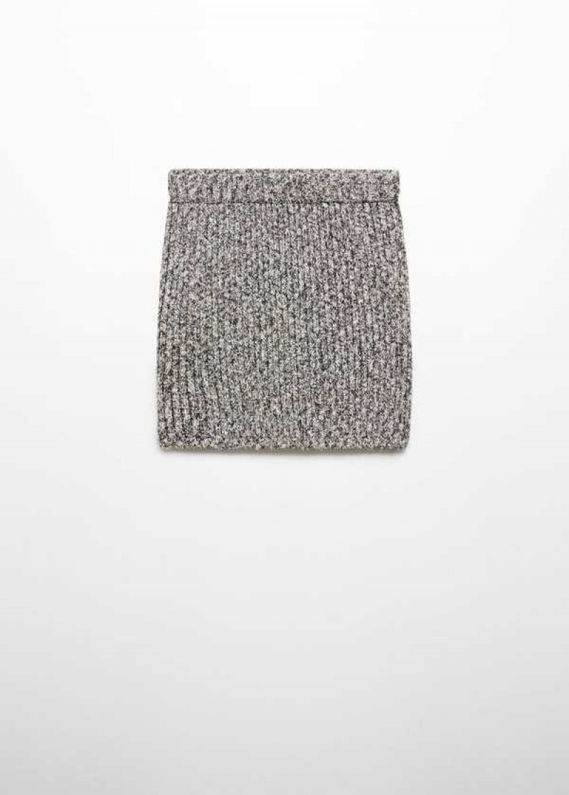 Mango Textured Rib-knit Skirt | MNG-24034