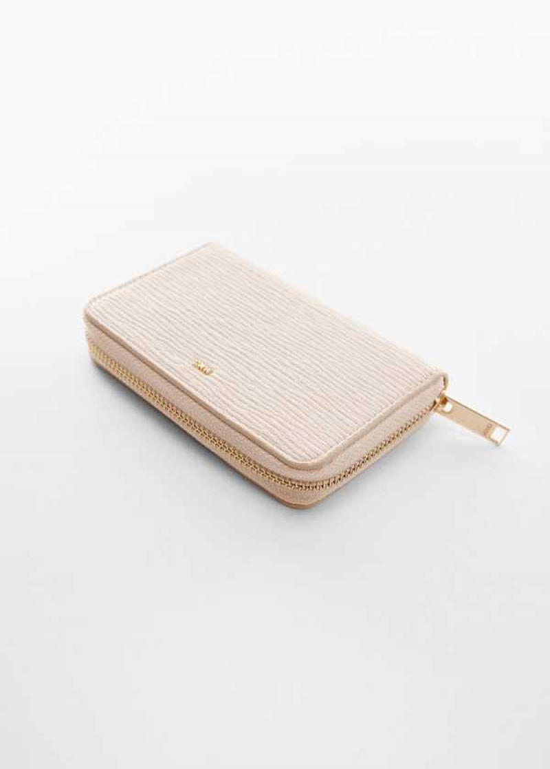 Mango Textured Wallet With Embossed Logo | MNG-23088