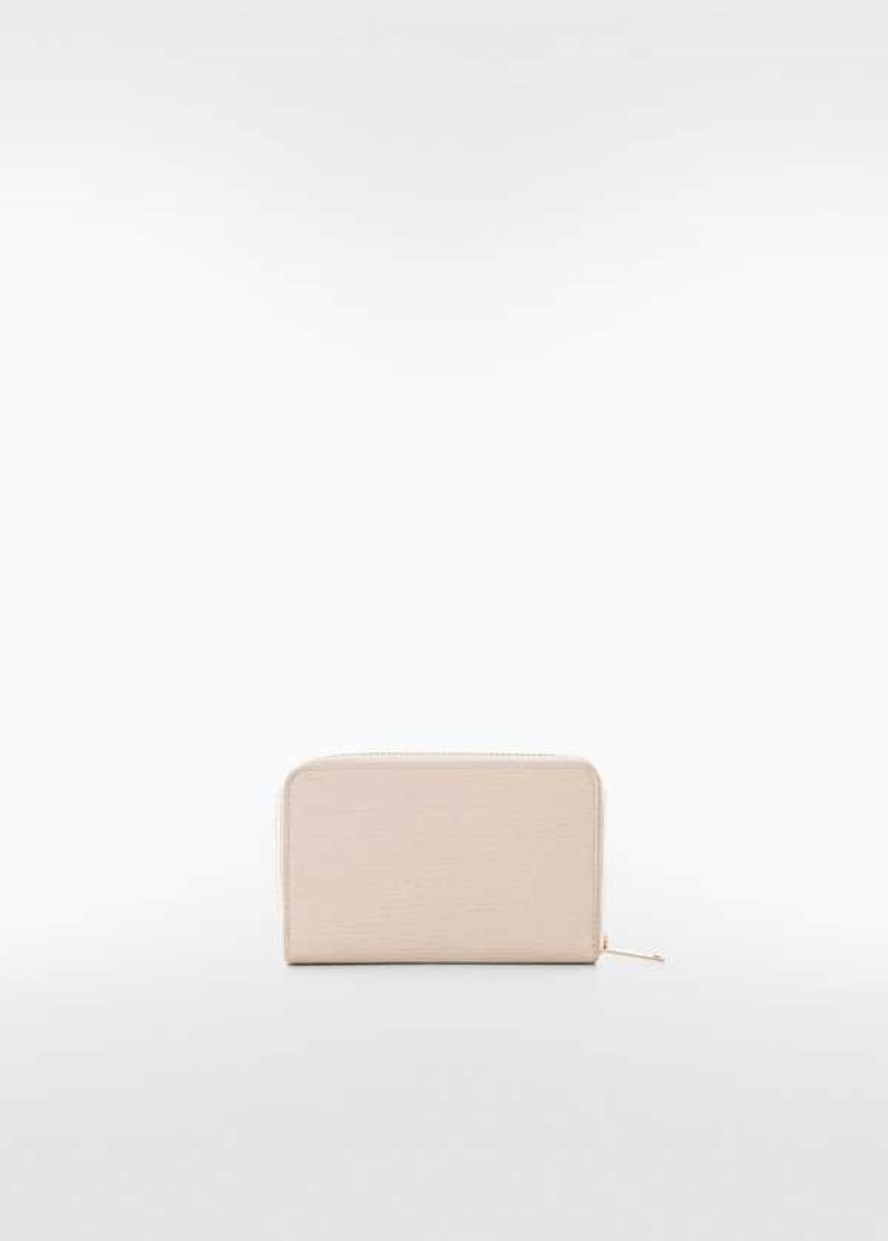 Mango Textured Wallet With Embossed Logo | MNG-23088