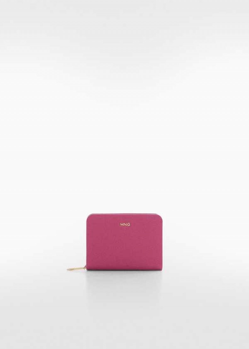 Mango Textured Wallet With Embossed Logo | MNG-23051