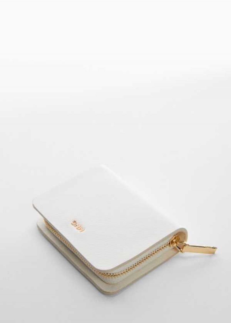 Mango Textured Wallet With Embossed Logo | MNG-23038