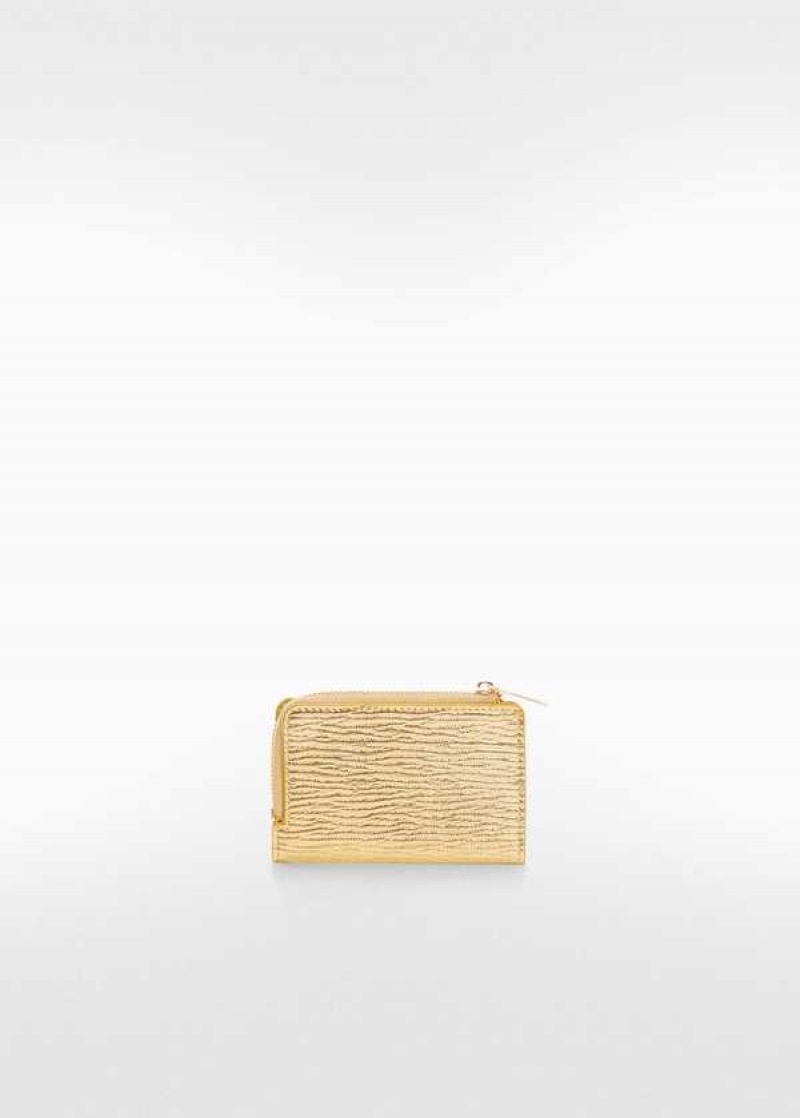 Mango Textured Wallet With Embossed Logo | MNG-23033